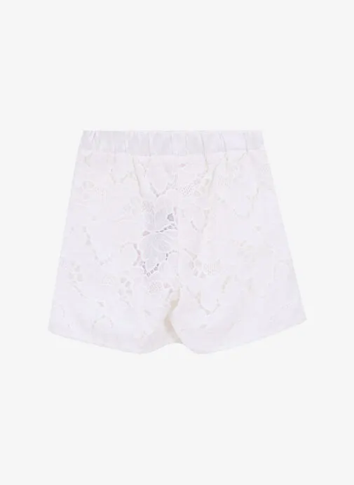 Barbie Beyaz Kız Çocuk Standart Çiçek Şort BRB5SG-SRT6519