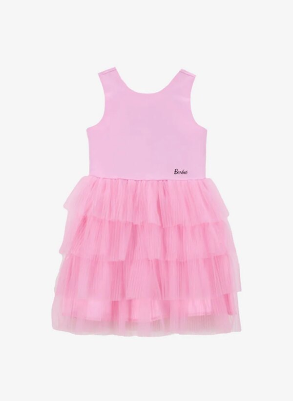 Barbie Pembe Kız Çocuk Abiye Elbise BRB5SG-ELB6509