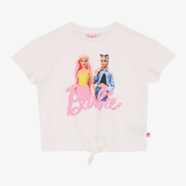 Barbie Ekru Kız Çocuk Baskılı T-Shirt BRB5SG-TST6430