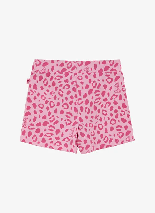 Barbie Pembe Kız Çocuk Standart Desenli Şort BRB5SG-SRT6448