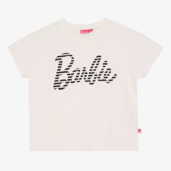Barbie Ekru Kız Çocuk Baskılı T-Shirt BRB5SG-TST6001