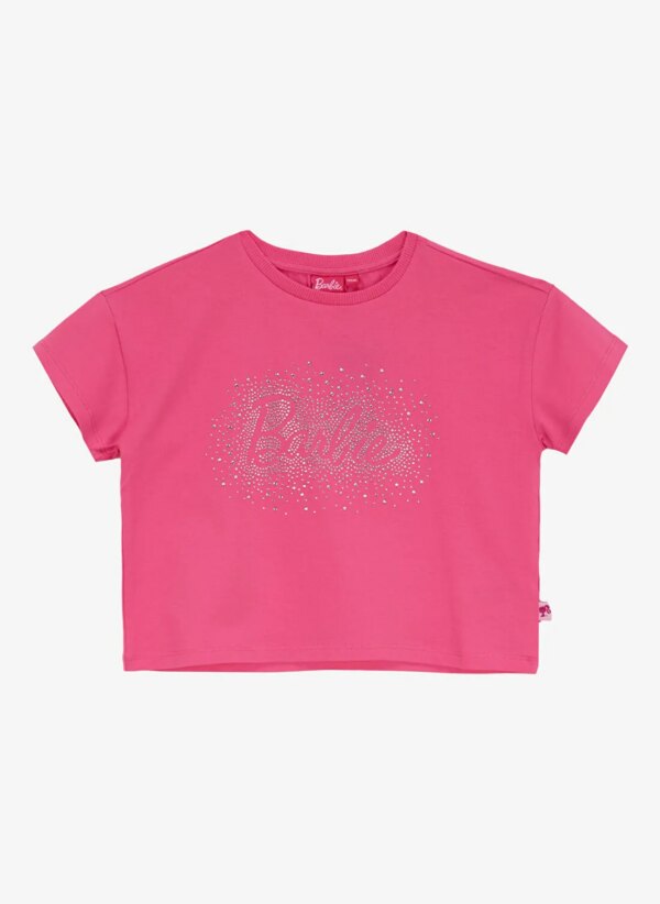 Barbie Fuşya Kız Çocuk Desenli T-Shirt BRB5SG-TST6004