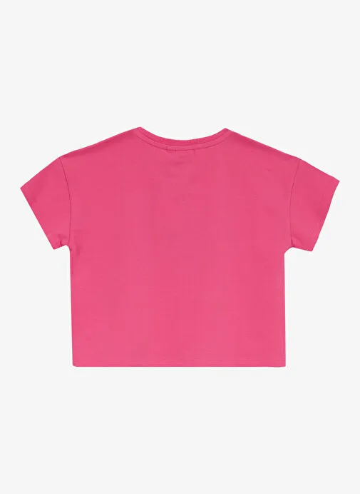 Barbie Fuşya Kız Çocuk Desenli T-Shirt BRB5SG-TST6004