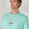 Discovery Expedition Kırık Beyaz Erkek Bisiklet Yaka Relaxed Baskılı T-Shirt YELKEN