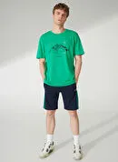 Discovery Expedition Siyah Erkek Bisiklet Yaka Relaxed Baskılı T-Shirt TENX