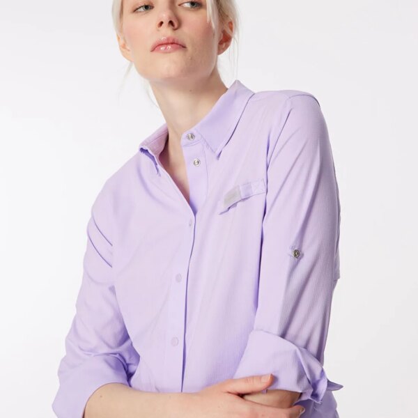 Discovery Expedition Lila Kadın Basic   UV Apreli Gömlek D4SL-GML3027