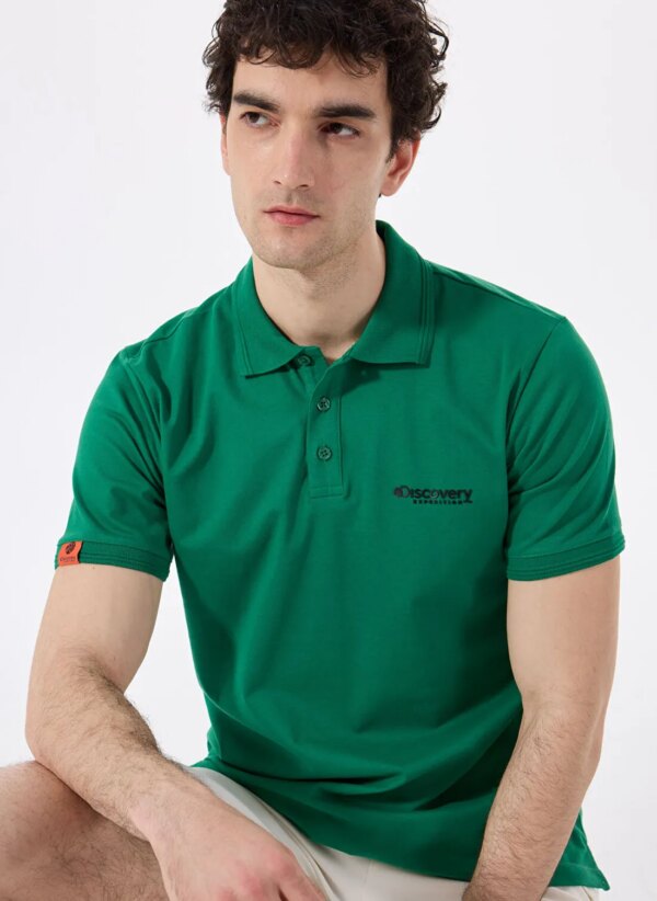 Discovery Expedition Yeşil Erkek Loose Fit Polo T-Shirt D4SM-TST3248