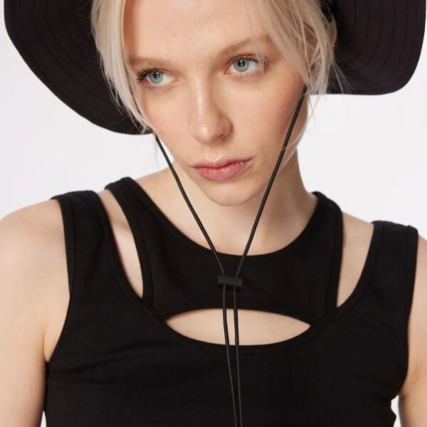 Discovery Expedition Siyah Kadın Bisiklet Yaka Slim Fit Atlet D4SL-TST3034