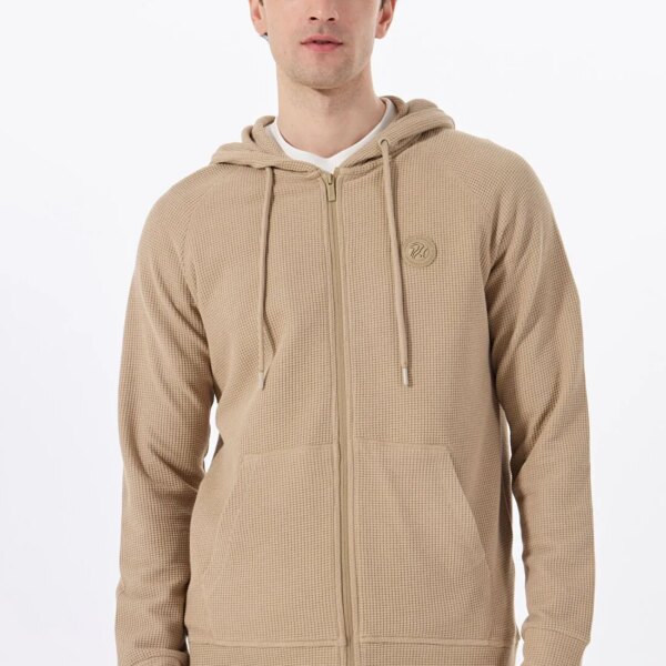 Discovery Expedition Deve Tüyü Erkek Kapüşon Relaxed Baskılı Sweatmont D5SM-SWT3754