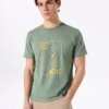 Discovery Expedition Açık Haki Erkek Relaxed Baskılı T-Shirt D5SM-TST3745