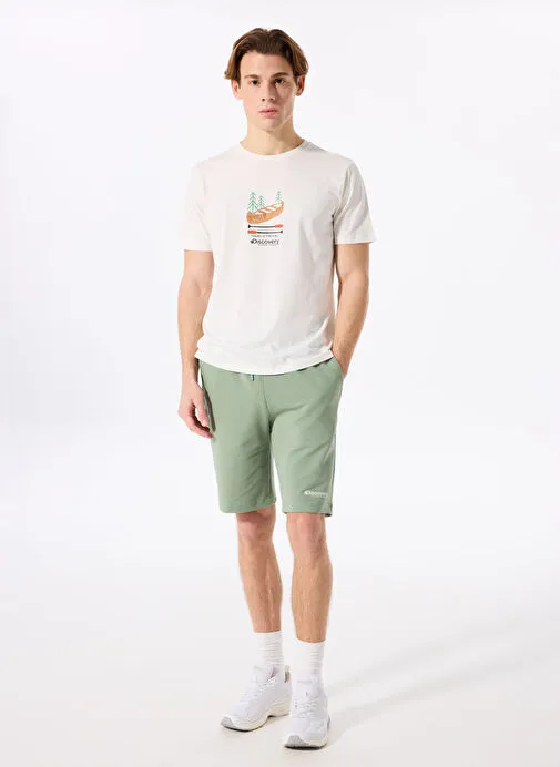 Discovery Expedition Kırık Beyaz Erkek Relaxed Baskılı T-Shirt D5SM-TST3995