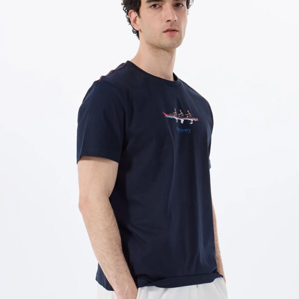 Discovery Expedition Lacivert Erkek Relaxed Baskılı T-Shirt D5SM-TST3793