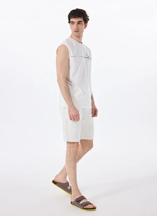 Discovery Expedition Beyaz Erkek Relaxed Baskılı T-Shirt D5SM-TST3801