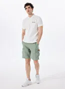 Discovery Expedition Haki Erkek Relaxed Baskılı Şort D5SM-SHT3827