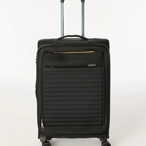 Discovery Expedition Siyah Unisex Çekçekli Kumaş Valiz DSC-630 ORTA