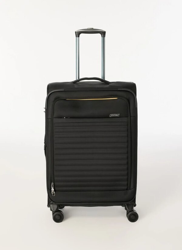 Discovery Expedition Siyah Unisex Çekçekli Kumaş Valiz DSC-630 ORTA