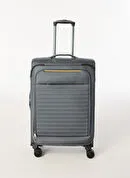 Discovery Expedition Siyah Unisex Çekçekli Kumaş Valiz DSC-630 ORTA