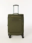 Discovery Expedition Siyah Unisex Çekçekli Kumaş Valiz DSC-630 ORTA