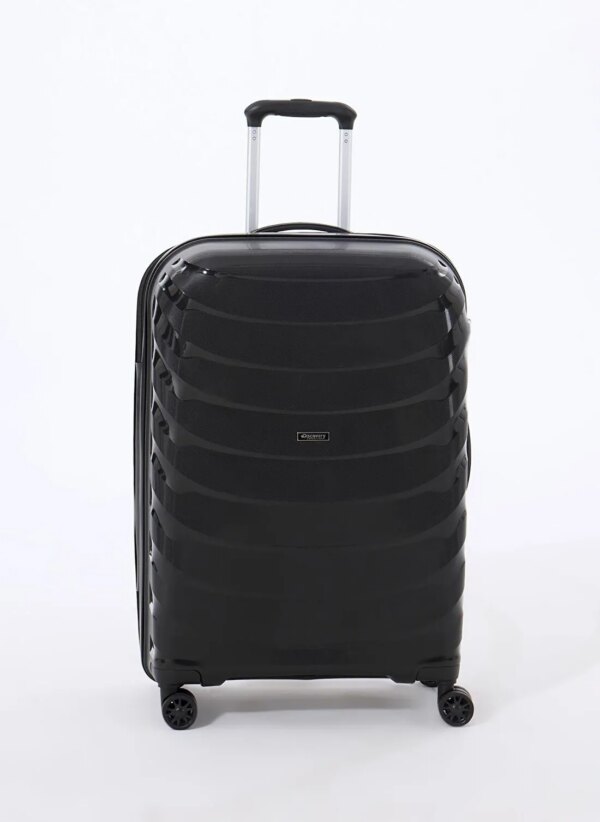 Discovery Expedition Siyah Çekçekli Sert Valiz DSC-5263 Orta