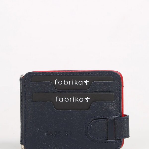 Fabrika Kırmızı-Mavi Erkek Deri Kartlık Frk 329  Kırmızı