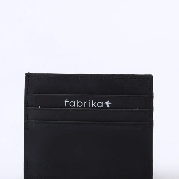Fabrika Siyah Erkek Deri Kartlık Frk 329 Crayz Deri Siyah