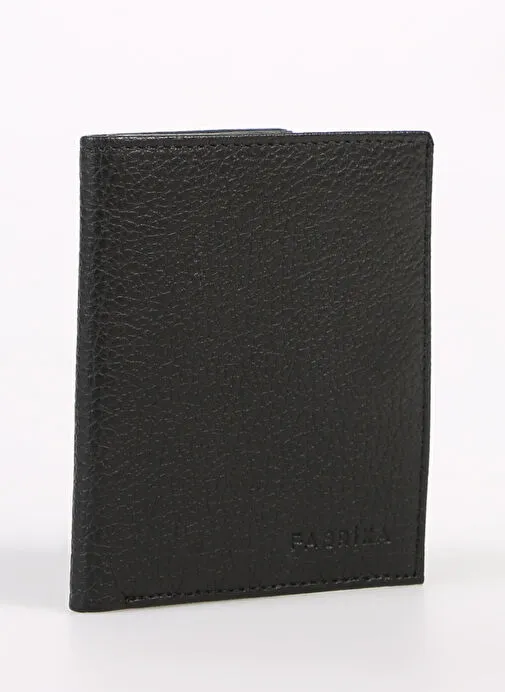 Fabrika Siyah Kadın Deri Kartlık Frk 509 Flt Deri Siyah