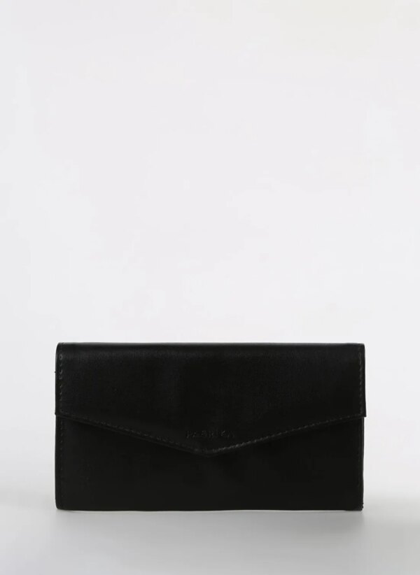 Fabrika Siyah Kadın Deri Cüzdan Frk 507 düz siyah