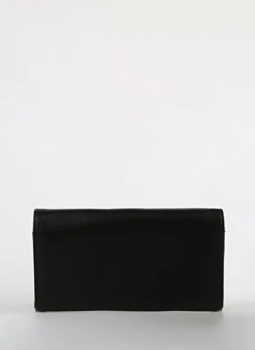 Fabrika Siyah Kadın Deri Cüzdan Frk 507 düz siyah