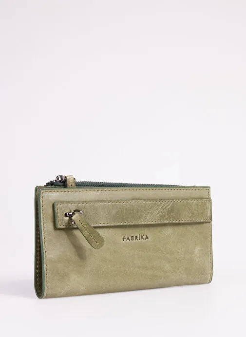 Fabrika Haki Erkek Deri Cüzdan Frk 337 Crayz Deri Haki