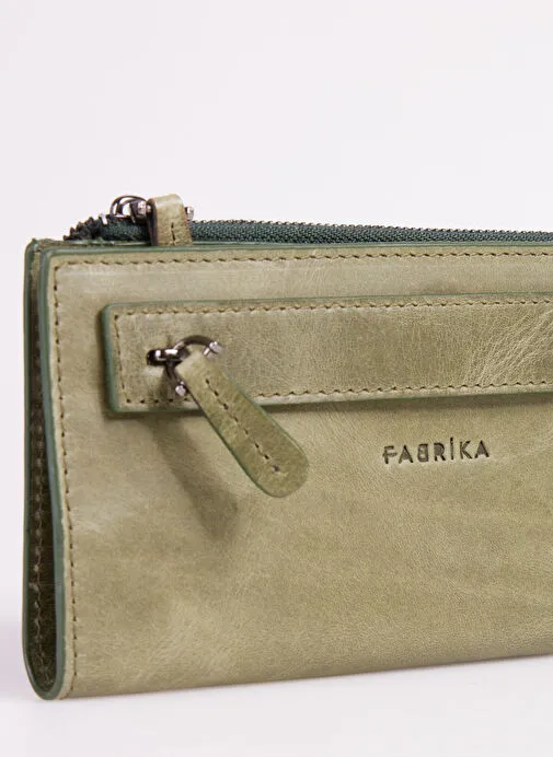 Fabrika Haki Erkek Deri Cüzdan Frk 337 Crayz Deri Haki