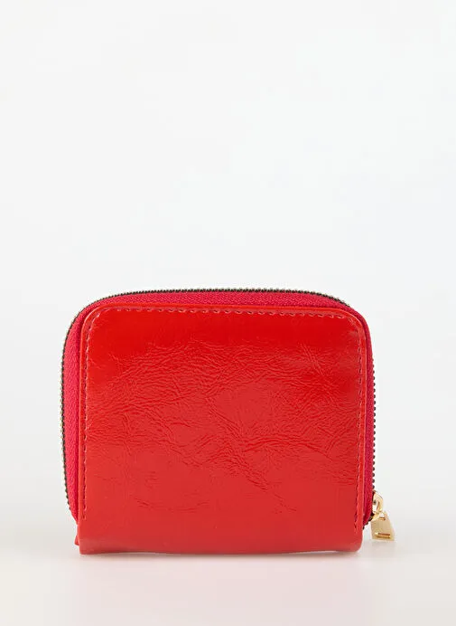 Fabrika Kırmızı Kadın Deri Cüzdan FRKBYN 513 KIRMIZI