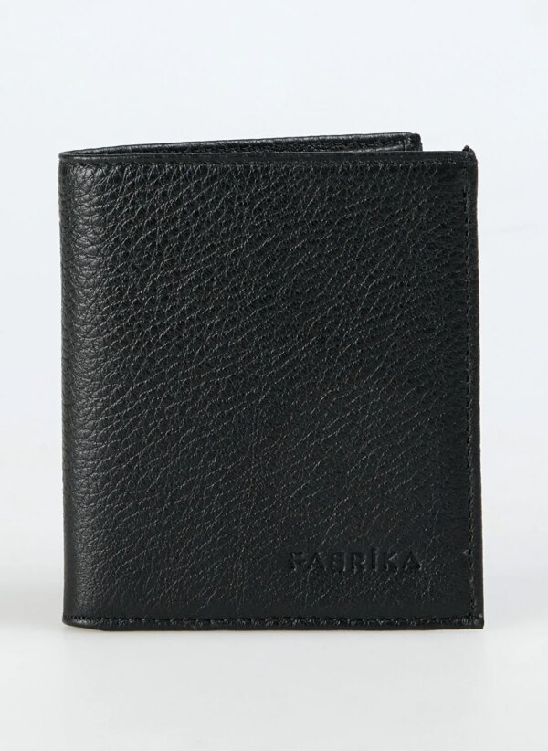 Fabrika Siyah Erkek Deri Cüzdan Frk 340 Flt Deri Siyah