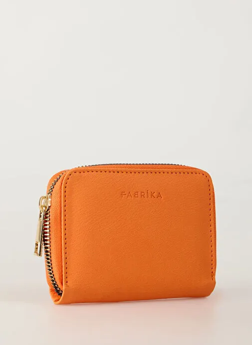 Fabrika Turuncu Kadın Deri Cüzdan FRKBYN 515 TURUNCU