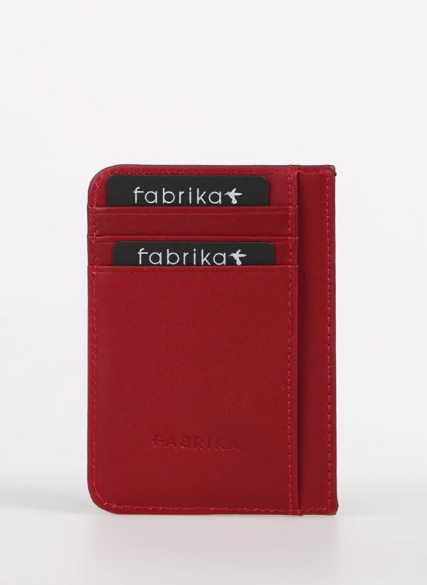 Fabrika Kırmızı Erkek Deri Cüzdan Frk 320 düz kırmızı