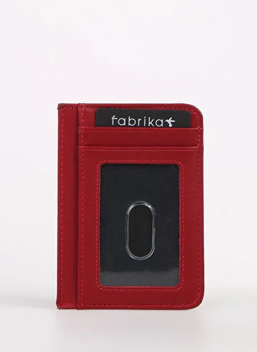 Fabrika Kırmızı Erkek Deri Cüzdan Frk 320 düz kırmızı