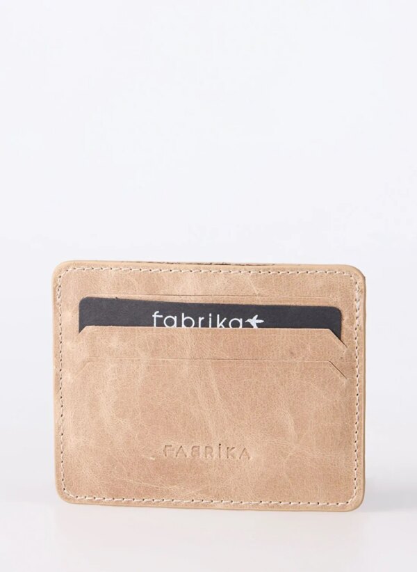 Fabrika Bej Erkek Deri Kartlık Frk 350