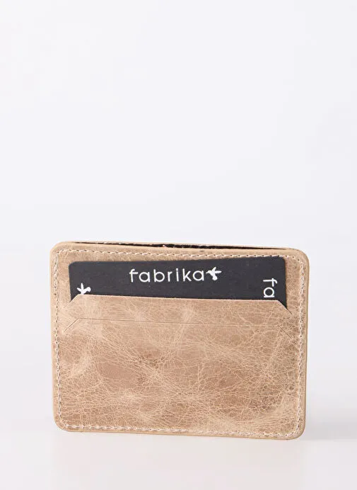 Fabrika Bej Erkek Deri Kartlık Frk 350