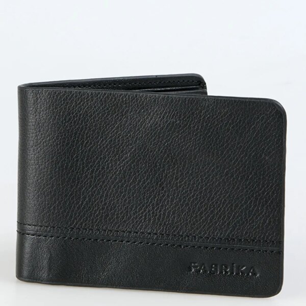 Fabrika Siyah Erkek Deri Cüzdan Frk 345 Flt Deri