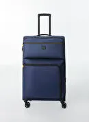 Fabrika Siyah Unisex Çekçekli Kumaş Valiz 029 büyük