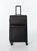 Fabrika Siyah Unisex Çekçekli Kumaş Valiz 029 büyük