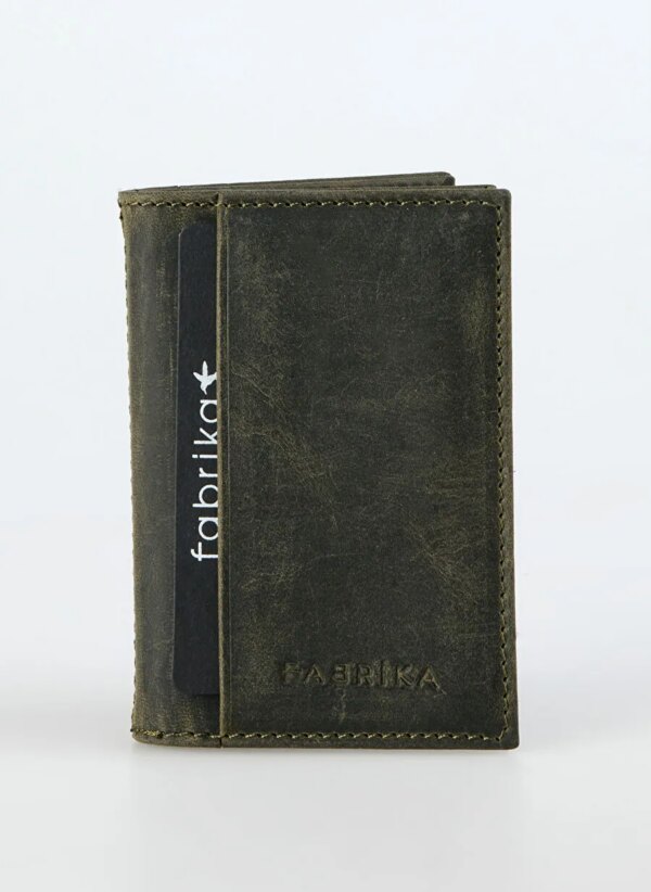 Fabrika Haki Erkek Deri Cüzdan Frk 355 Crayz Haki