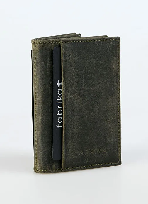 Fabrika Haki Erkek Deri Cüzdan Frk 355 Crayz Haki