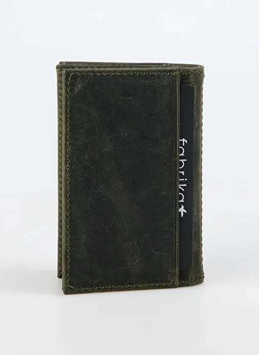 Fabrika Haki Erkek Deri Cüzdan Frk 355 Crayz Haki