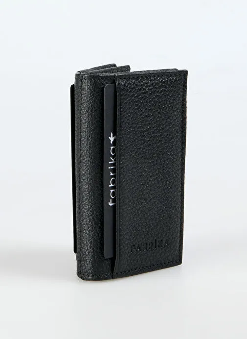 Fabrika Siyah Erkek Deri Cüzdan Frk 355 Flt Deri Siyah