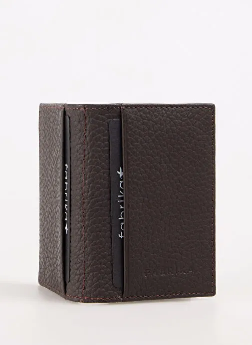 Fabrika Kahverengi Erkek Cüzdan Frk 355 Flt Deri Kahve