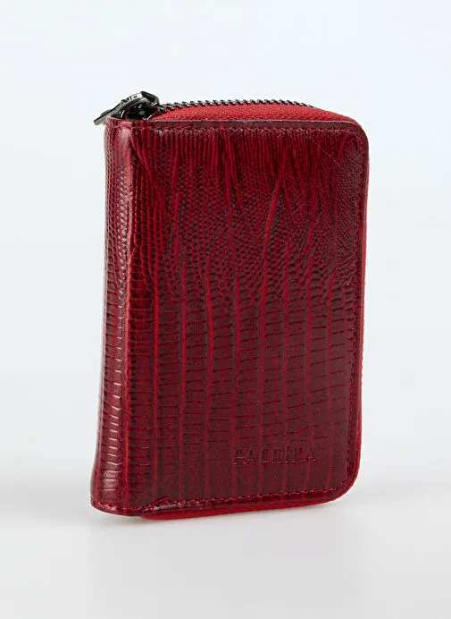 Fabrika Kırmızı Kadın Deri Cüzdan Frk 527 Lzr Deri krmz