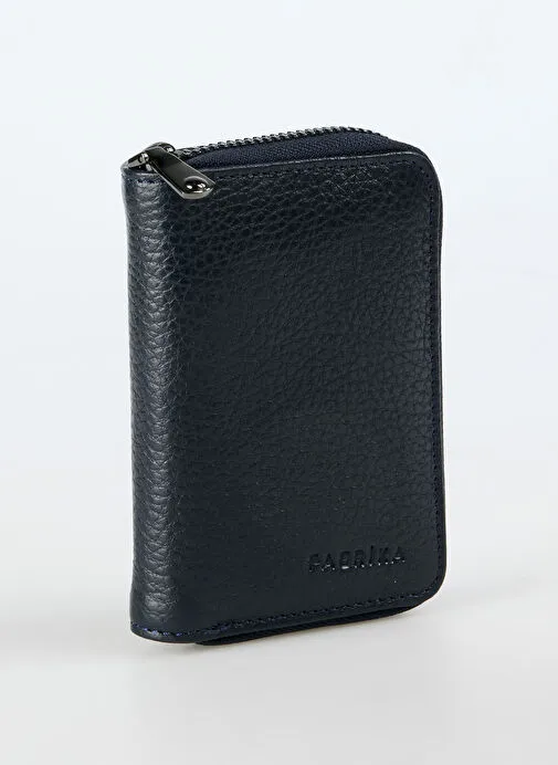 Fabrika Lacivert Kadın Deri Cüzdan Frk 527 Flt Deri Laci