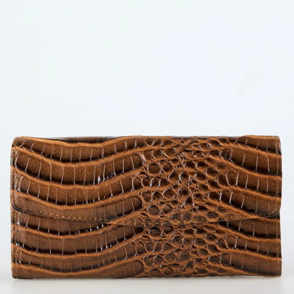 Fabrika Kahverengi Kadın Deri Cüzdan Frk 523 Groko Turuncu