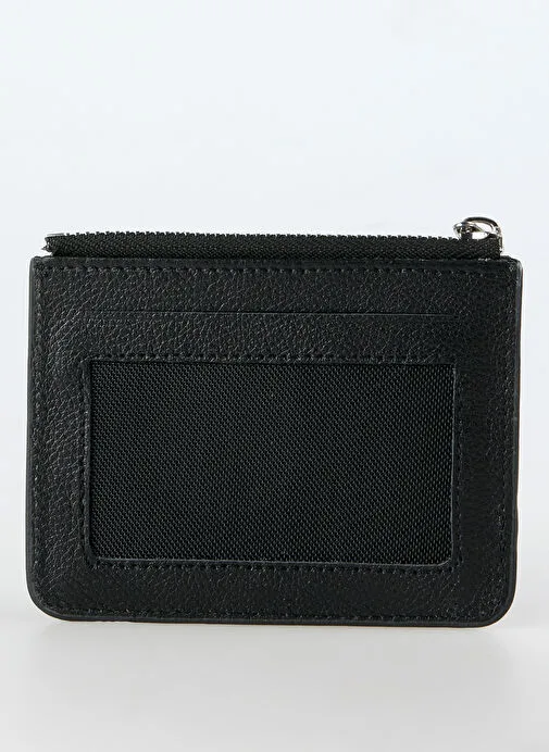 Fabrika Siyah Kadın Deri Kartlık frk 533 Flt Deri Siyah