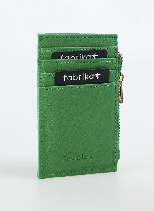 Fabrika Yeşil Kadın Deri Kartlık Frk 522 Flt Deri Yeşil
